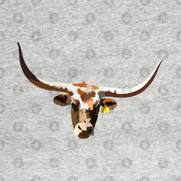 Texas Longhorn Pop Art by GregFromThePeg